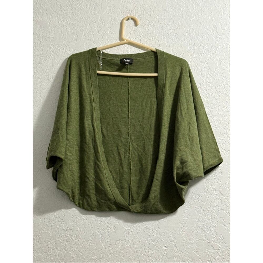 Echo super soft dolman sleeve one size wool blend sweater cozy cardigan